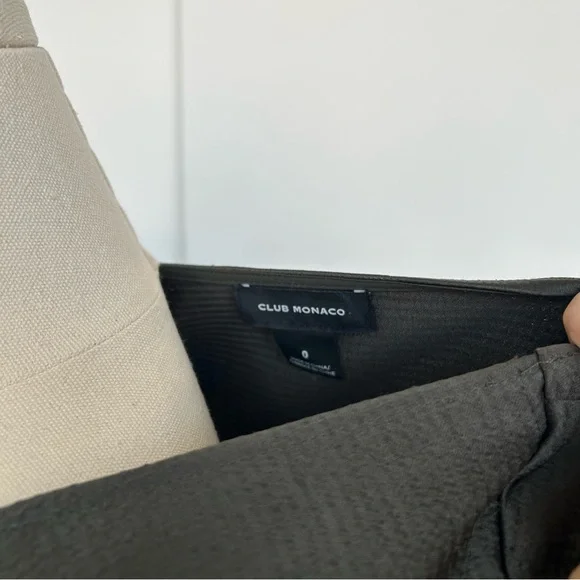 Club Monaco Olive Satin Slip Dress - Picture 8 of 8